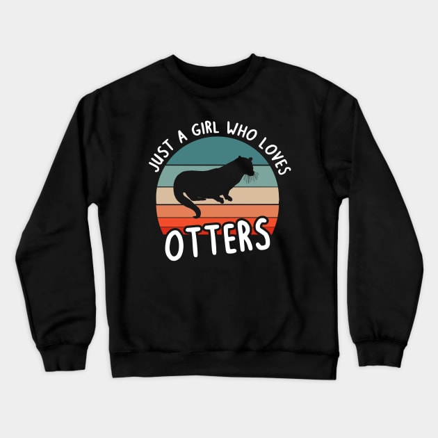 Otter Love lover girls women fan dwarf otters Crewneck Sweatshirt by FindYourFavouriteDesign